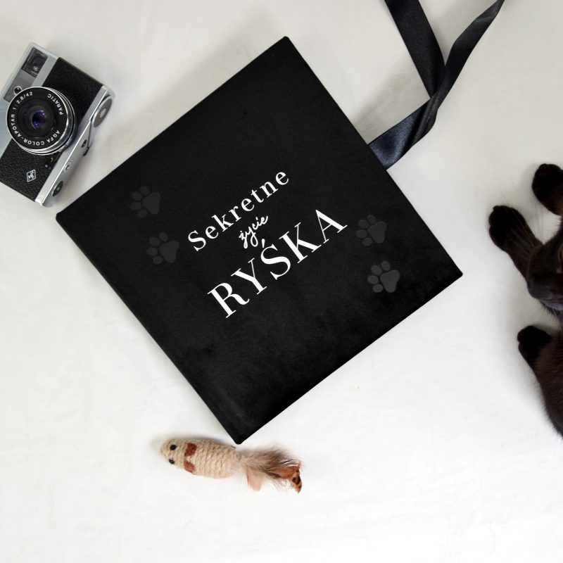 Welurowy album na zdjęcia „Sekretne życie kota”