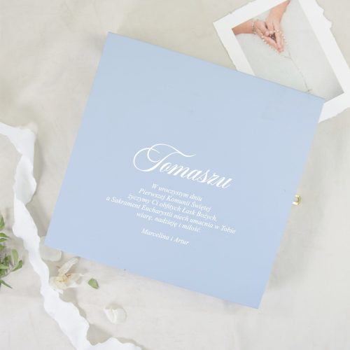 Zestaw komunijny ,,Czysta Dusza'' - album na zdjęcia + pudełko