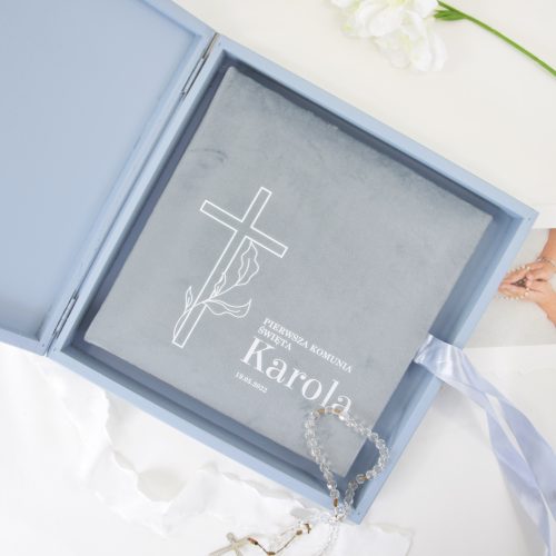 Zestaw komunijny „Boża Bliskość” - album na zdjęcia + pudełko