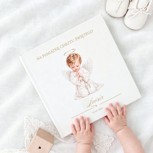 Album na chrzest dla chłopca "Mały Aniołek"