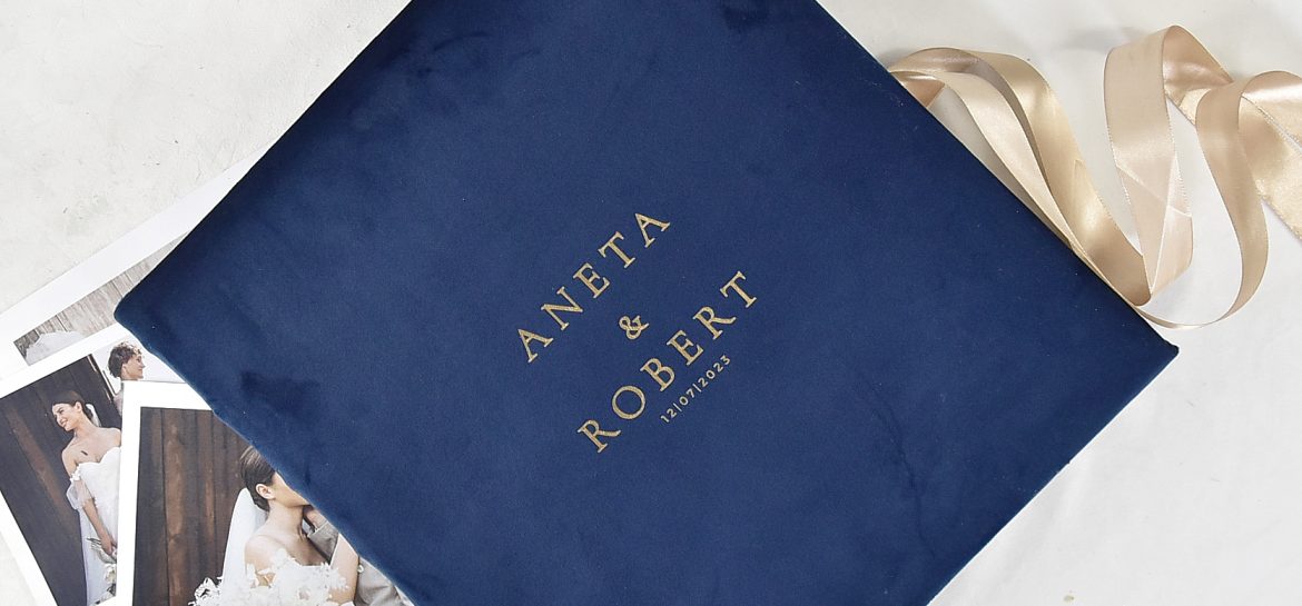 Welurowy album czarne karty ,,Razem na zawsze''